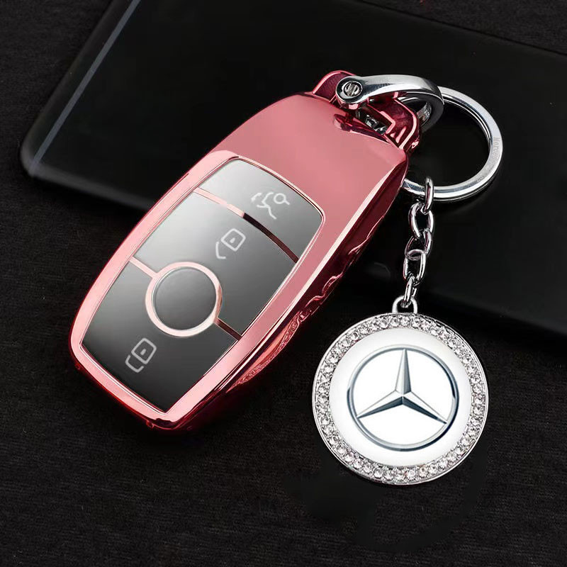 1 件適用於梅賽德斯奔馳 W211 W210 W203 W206 AMG 汽車鑰匙鏈吊墜汽車鑽石鑰匙鏈鑰匙扣鑰匙扣裝飾