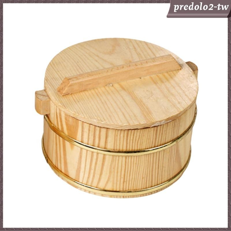 [PredoloffTW] 帶蓋木蒸飯桶食品容器家用米飯壽司容器廚房小工具