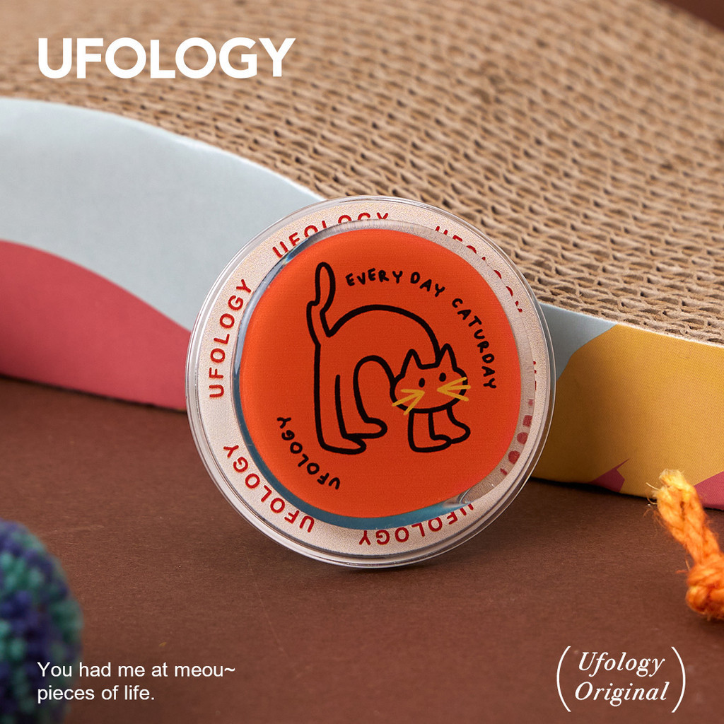 【支架】Ufology原創插畫可愛貓咪手機磁吸支架桌面通用背貼懶人萬能