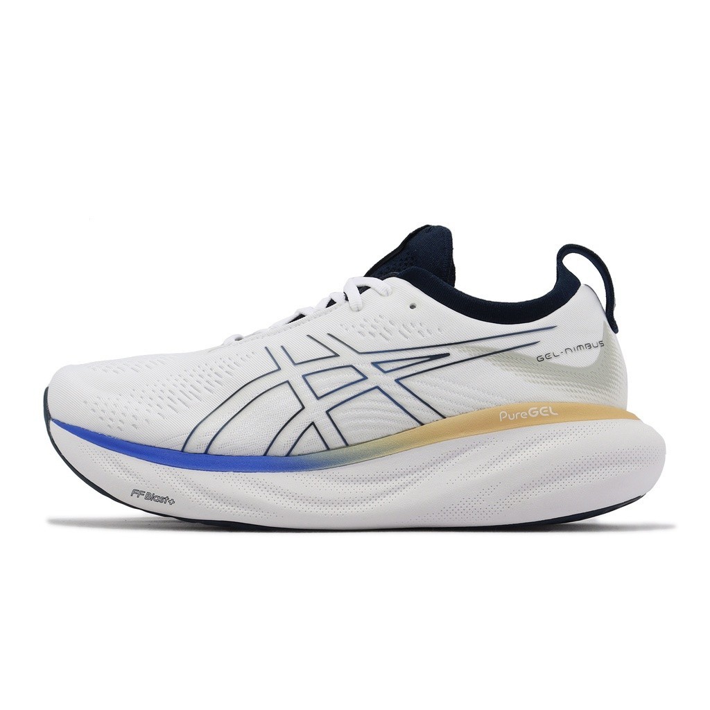 高品質運動鞋 GEL-Nimbus 25 白色藍色漸變減震緩震男士 ACS 1011B547104