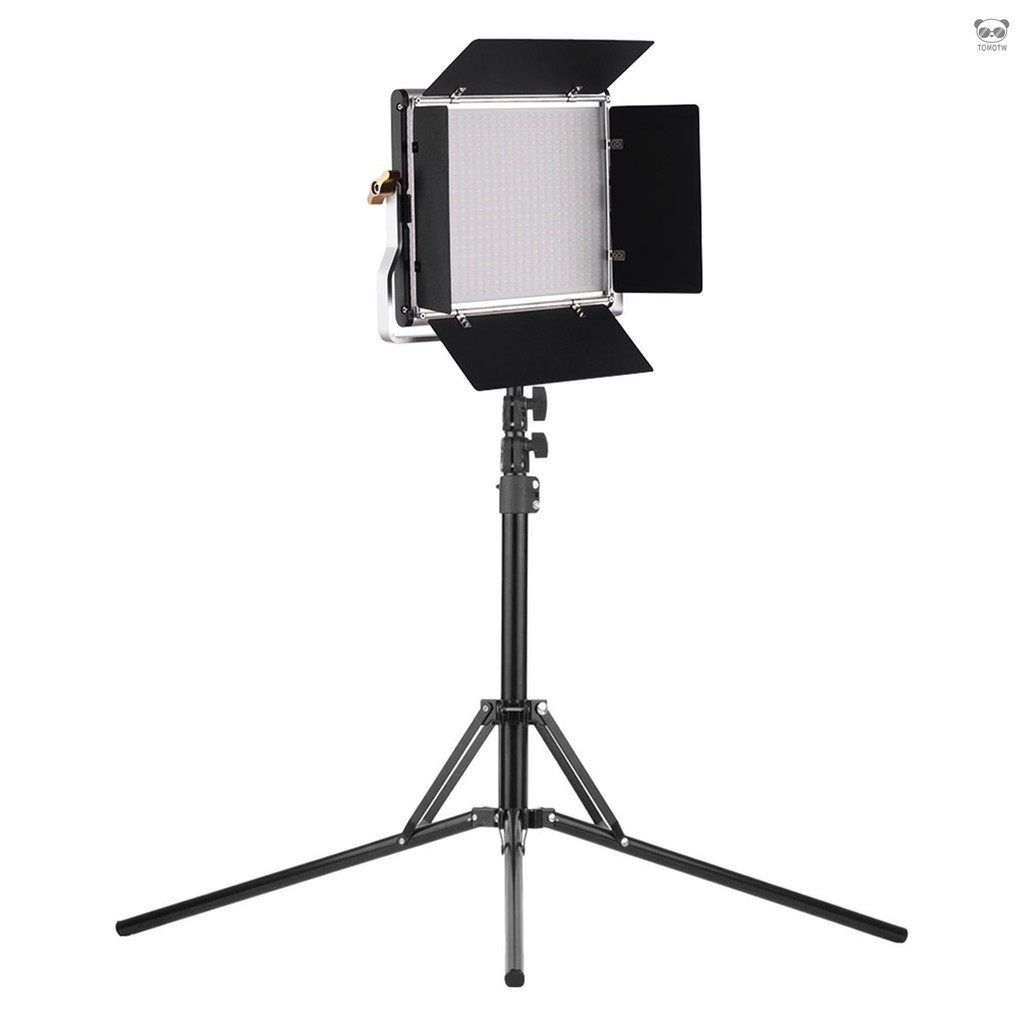 Andoer 便攜式視頻燈面板補光燈可調節亮度 3200-5600K 色溫 CRI95+ 帶燈架支架穀倉門用於工作室攝影