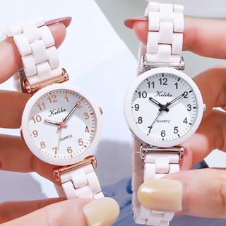 夜光 仿陶瓷手錶女 初高中學生 韓版簡約防水 考試專用 錶清新數字