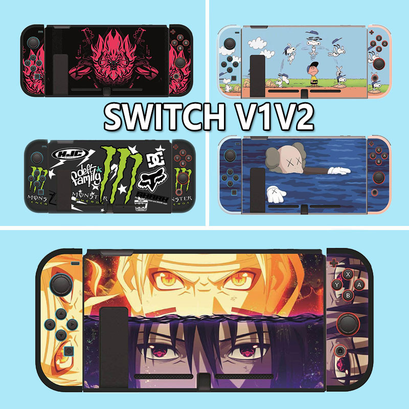 任天堂 適用於 Nintendo switch V1 V2Nintendo switch 保護殼卡通彩繪史努比 swit