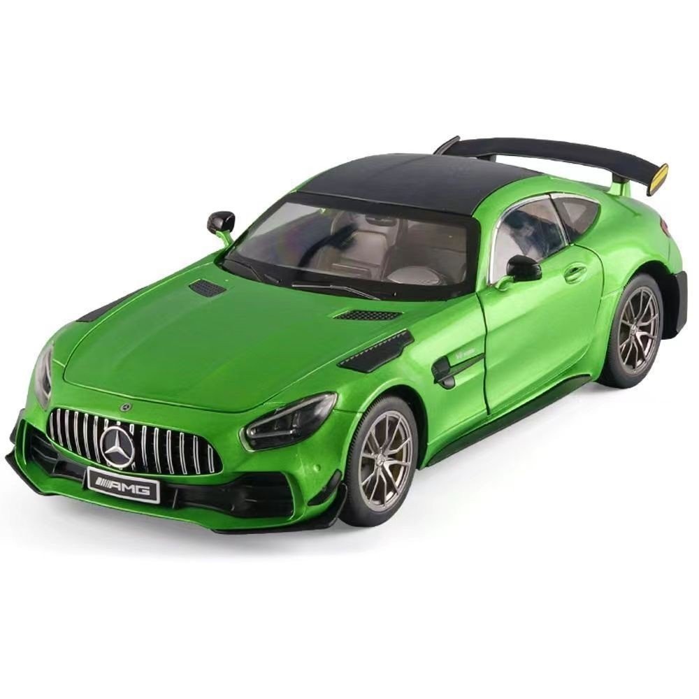 1:18賓士賓士賓士AMG綠魔GTR車模擺件跑車玩具汽車金屬模型合金跨境熱銷 AZEH
