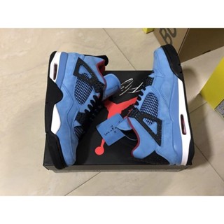 2018 Travis Scott X Air Jordan 4 大學藍/校隊紅黑 308497-406籃球鞋