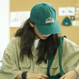 ✨可開發票#日係軟頂巨顯白墨綠色鴨舌帽女夏季刺繡防曬百搭遮陽棒球帽男帽子#LULU