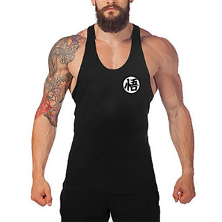 Muscleguys 品牌健身房運動男士健美健身鍛煉背心圖案印花夏季透氣無袖背心