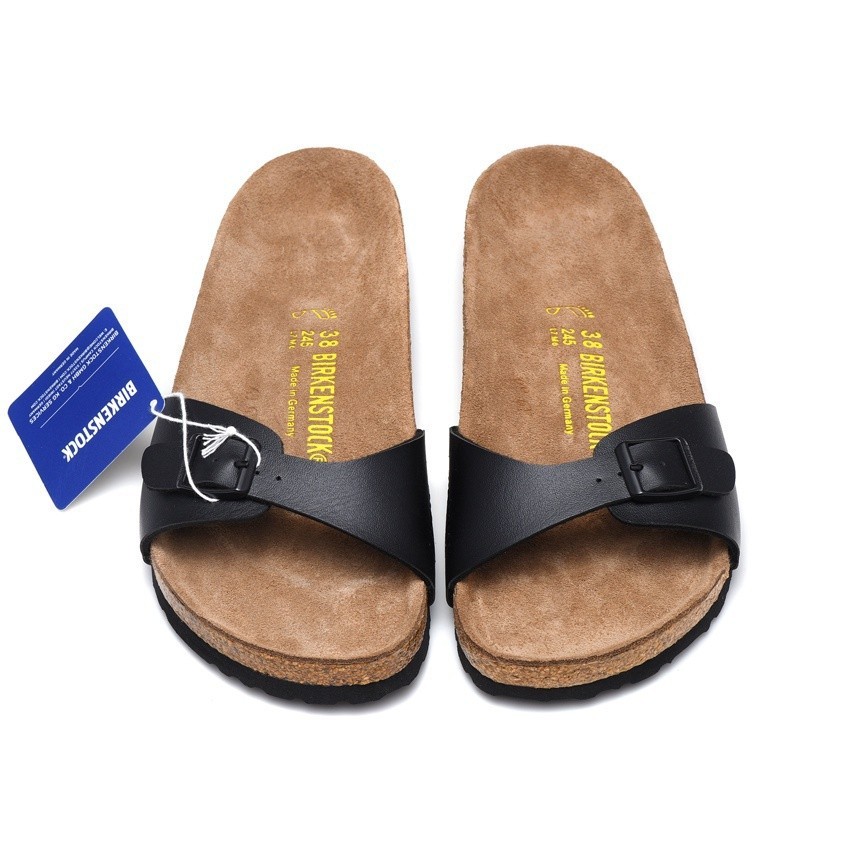 BIRKENSTOCK 勃肯馬德里男/女經典軟木黑色啞光拖鞋 34-4499999999999999999999