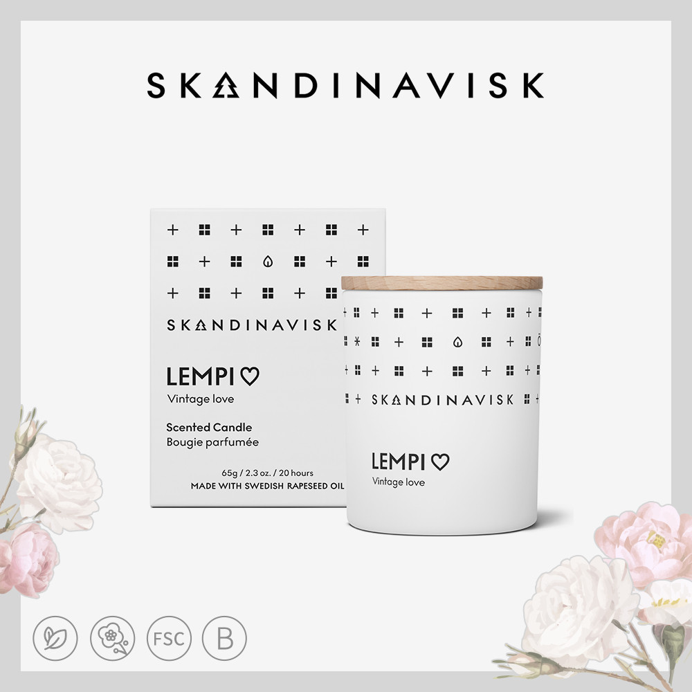 丹麥 Skandinavisk 香氛蠟燭 65g/200g - LEMPI 以愛之名  交換禮物 室內香氛 送禮 公司貨