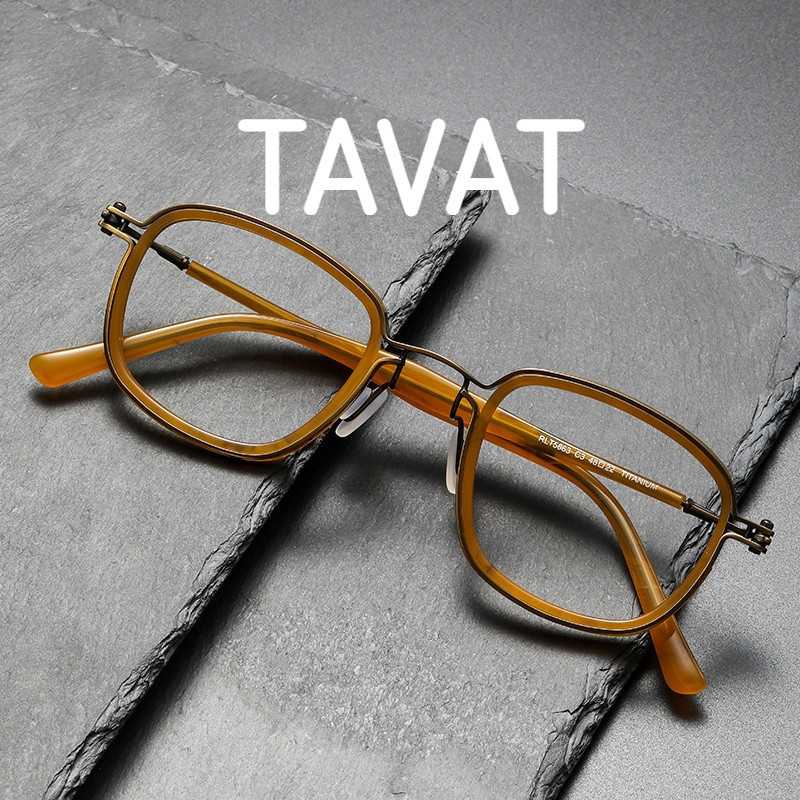 【TOTU眼鏡】醋酸纖維眼鏡 金屬框眼鏡 Tavat眼鏡框 義大利工業風格 純鈦鏡框 鏡架 復古眼鏡 板材 眼鏡架 可配