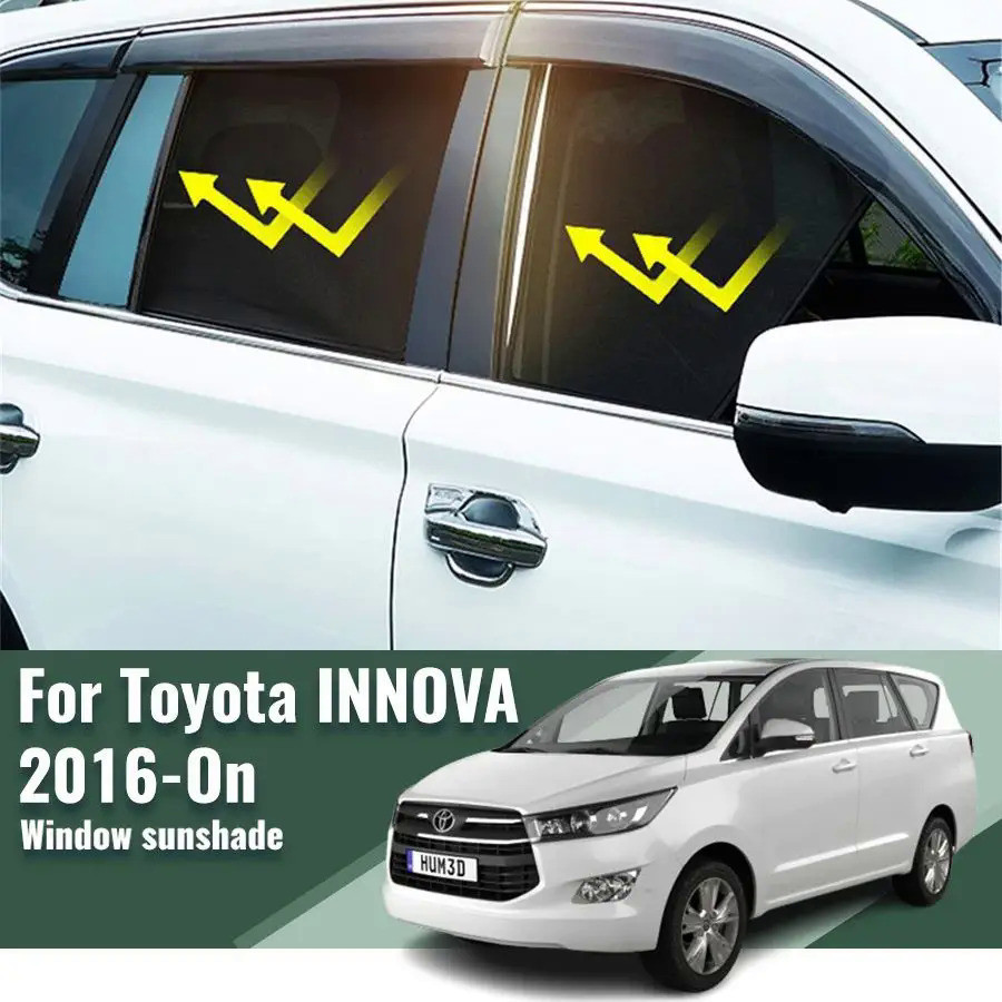 豐田 INNOVA 2016-2023 汽車遮陽板前擋風玻璃配件汽車窗簾側窗遮陽板保護器的汽車遮陽板