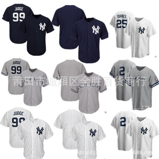 現貨速發！MLB洋基隊棒球衣Yankees #99 JUDGE 2# JETER 24# 27# 棒球服外貿 OXNG