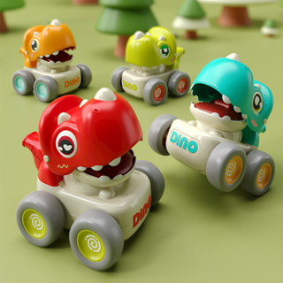 玩具車動物 按壓批發恐龍男孩玩具滑行兒童回力車車口哨慣性