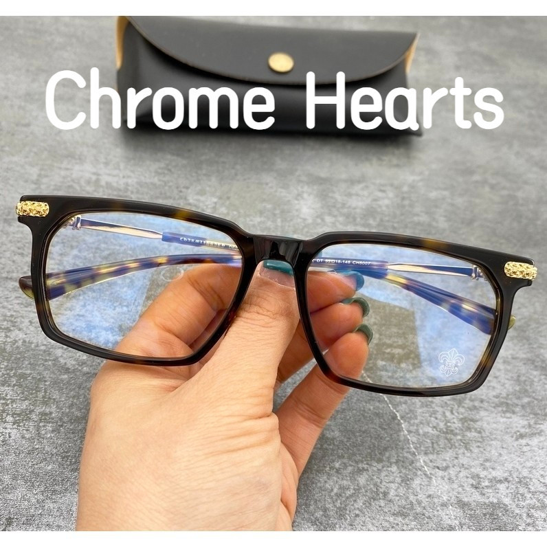 【TOTU眼鏡】Chrome Hearts 克羅星 新款眼鏡框架 板材黑框眼鏡個性銀鉓復古尚近視平光鏡8007