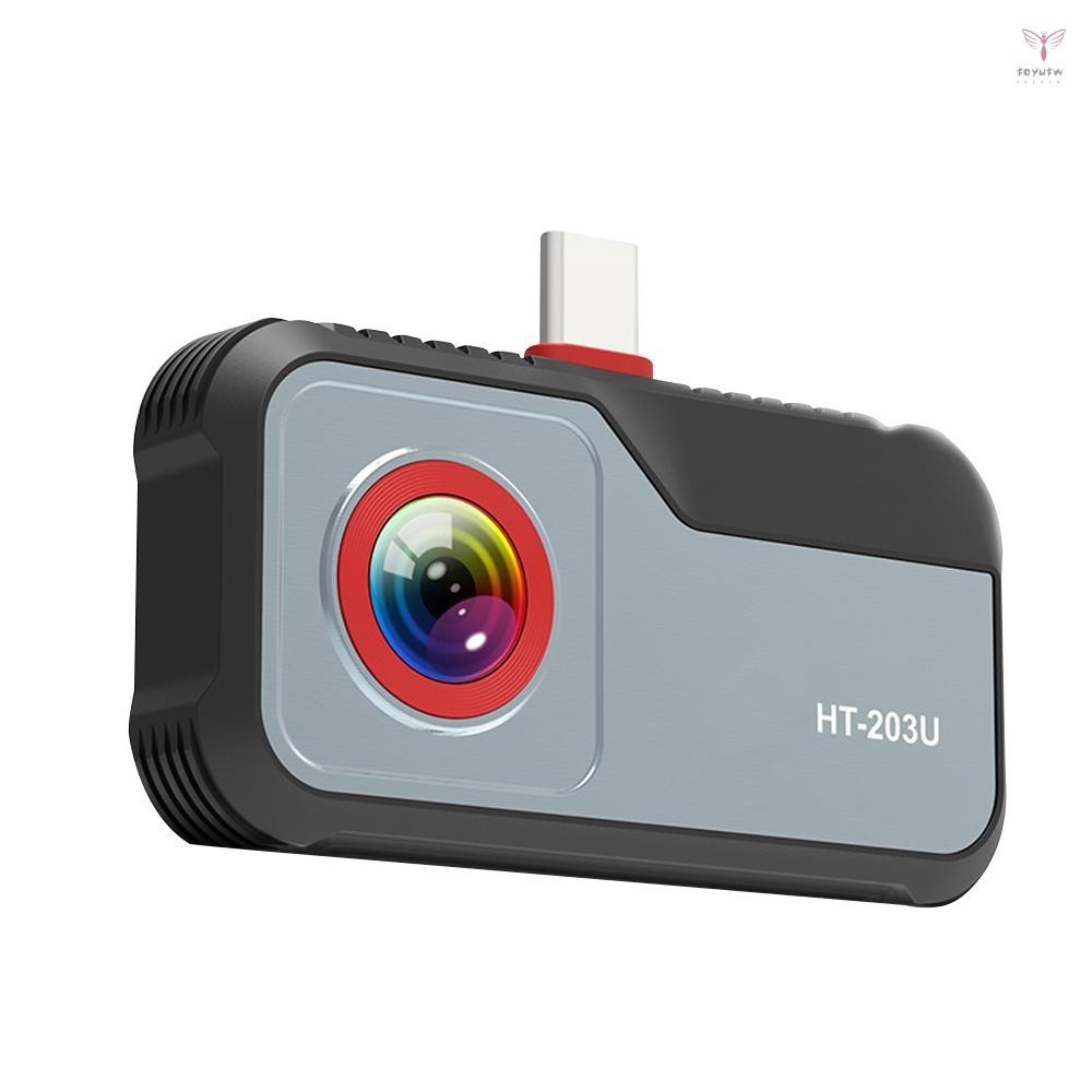 Ht-203u 256*192 像素手機熱像儀-20°C 至 550°C 溫度測量 25Hz 紅外攝像頭細節增強 8 色