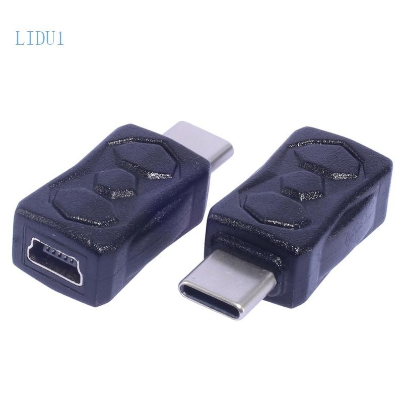 Lidu1 平板手機轉換器迷你 USB 母頭轉 USB C 公頭適配器支持數據傳輸 5V2A 充電適配器
