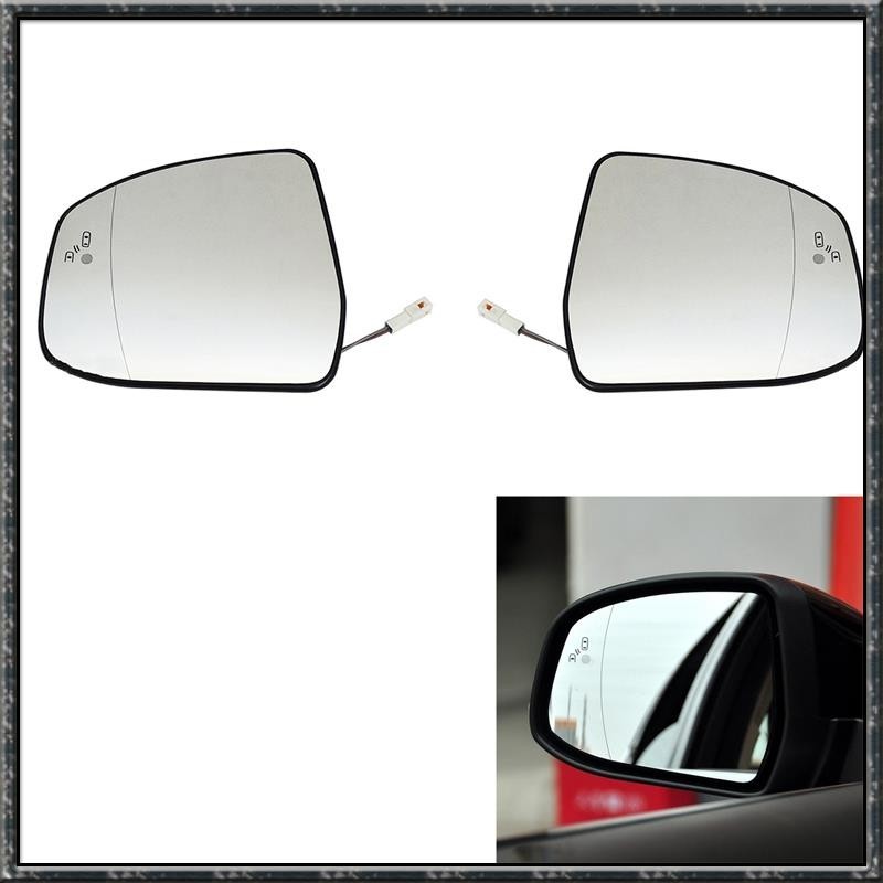 2 件裝門翼後視鏡玻璃加熱盲點警告帶背板,適用於福特福克斯 MK2 MK3 蒙迪歐 MK4 L+R