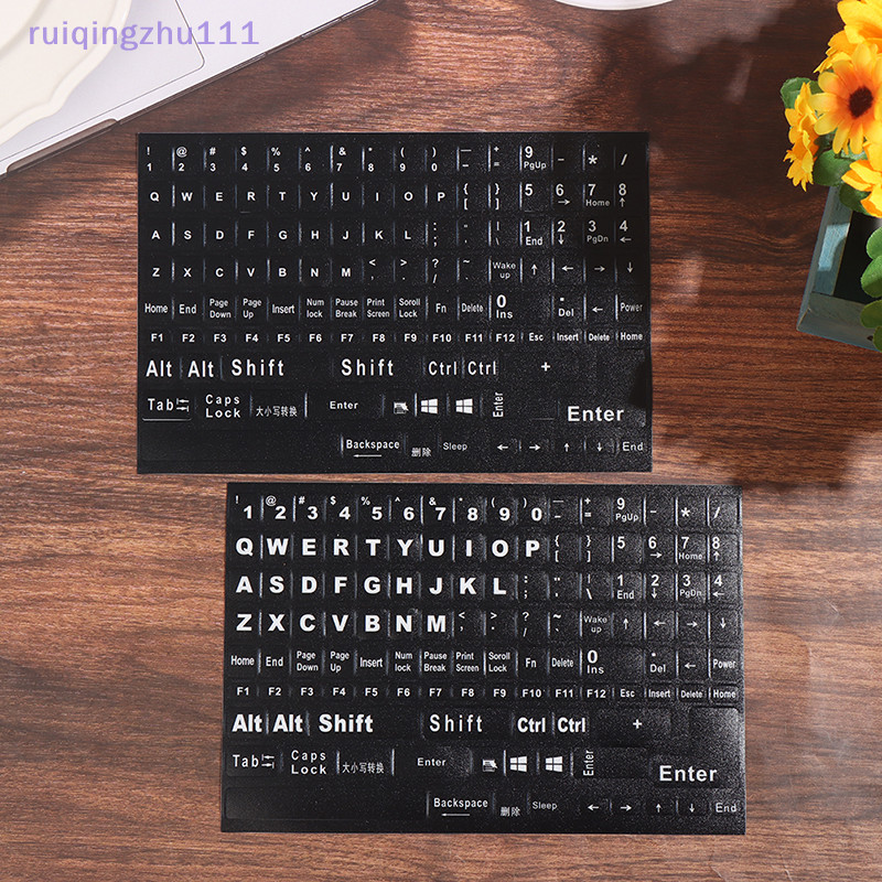 【ruiqingzhu】英文120鍵啞光標準防水鍵盤貼紙字母字母【TW】
