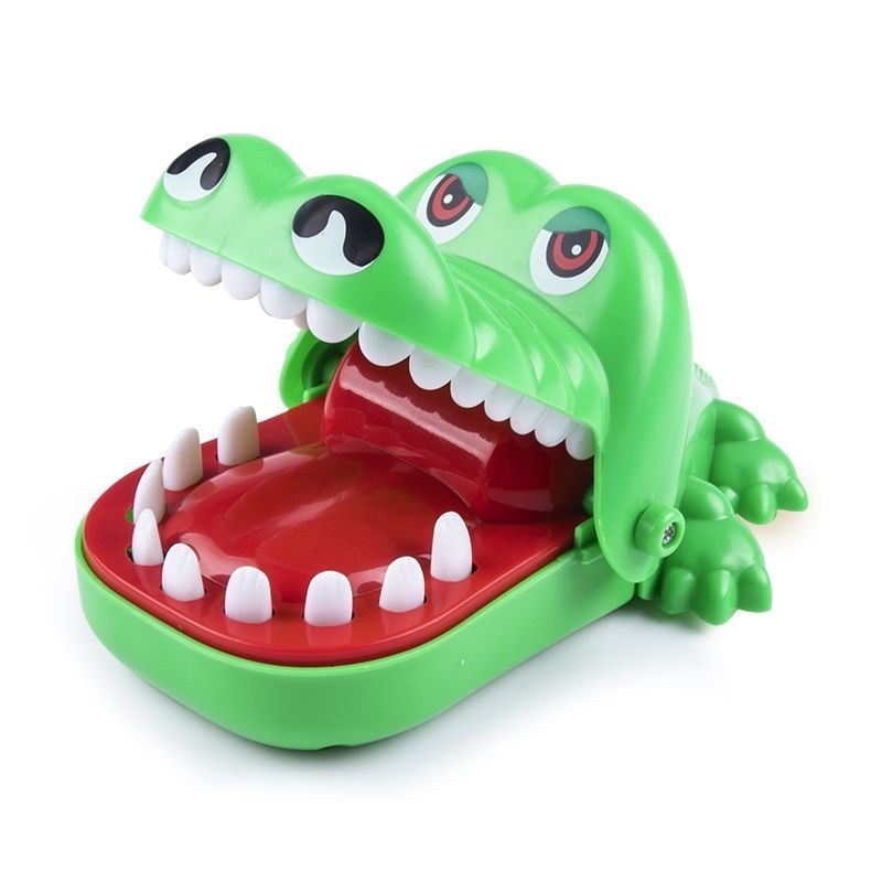 咬手指大嘴鱷魚玩具手咬鯊魚手咬玩具兒童親子特技玩具
