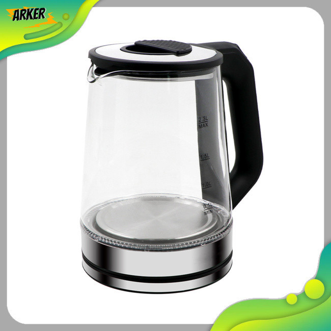Areker 2000W 玻璃電熱水壺帶自動關閉 2.3L 大容量快煮茶壺熱水器