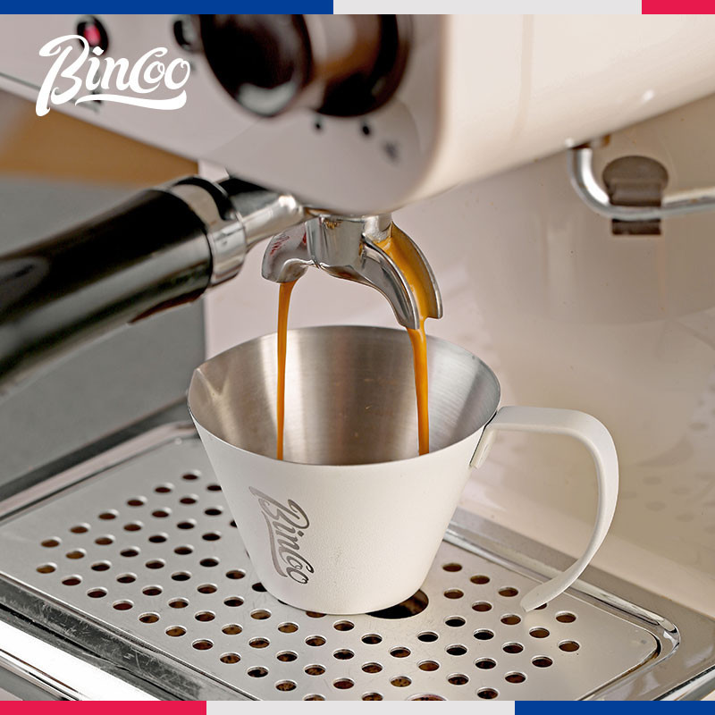 【24小時出貨】Bincoo不鏽鋼意式濃縮咖啡杯萃取小量杯奶盅 盎司刻度接液杯120ml