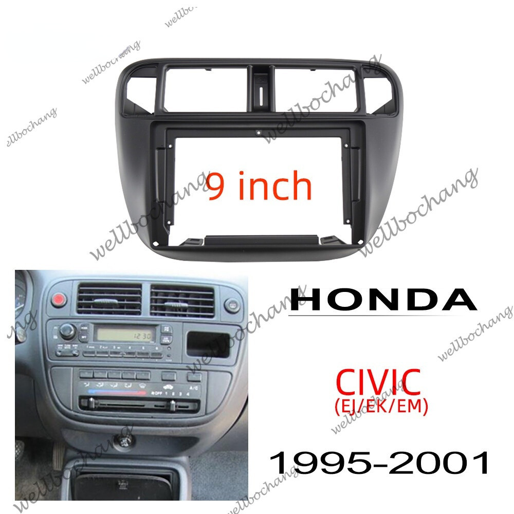 HONDA 9 英寸汽車儀表板收音機立體聲面板適用於本田思域 (EJ/EK/EM) 1995-2001 安卓視頻 2di
