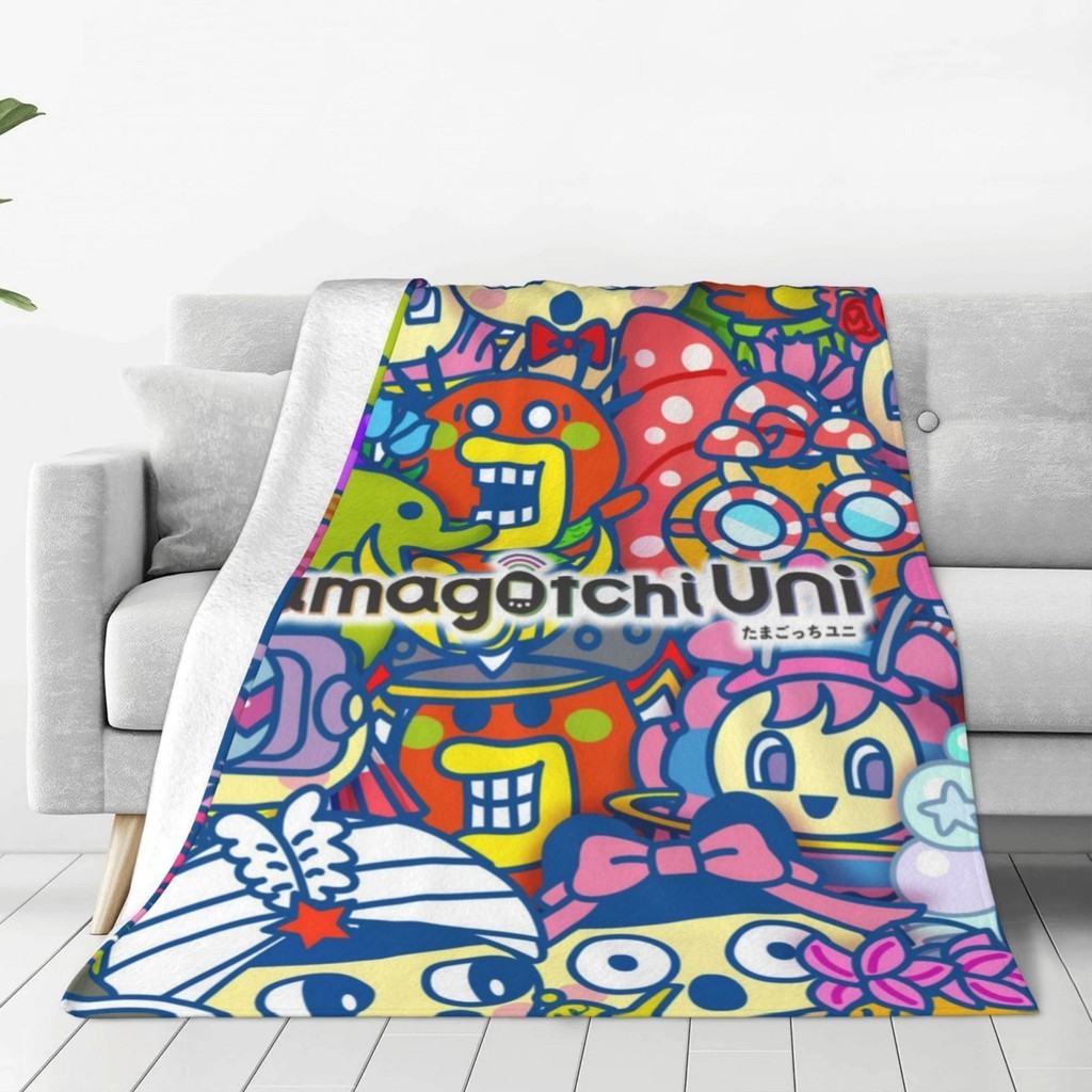 Tamagotchi 超柔軟微絨毛毯保暖毯大號床沙發飛機平板床上用品