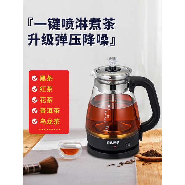安化黑茶煮茶器蒸汽蒸茶壺家用電熱燒水壺小型辦公室噴淋式蒸茶壺