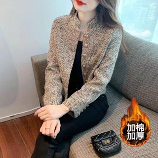 法式 小香風 外套 女 秋裝 2023 新款 小個子 復古 氣質 設計感小眾 短款 上衣