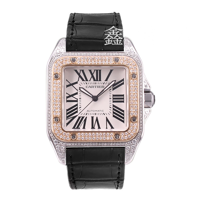 【狂飆同款】男表山度士系列自動機械18k黃金桑托斯腕錶奢侈品手錶名錶51.1 x 41.3直徑W2