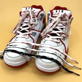 AirFlight89AJ4兄弟款西雅圖氣墊籃球鞋白黑紅腳趾二次元塗鴉鞋帶