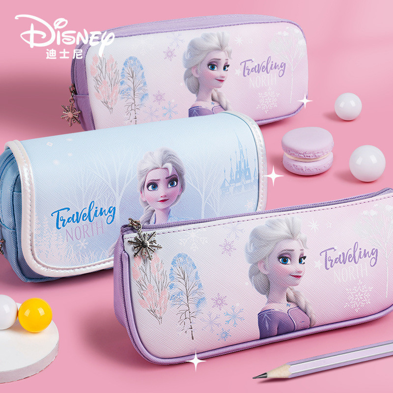 Disney迪士尼 兒童筆袋小學生冰雪奇緣文具袋 大容量女可愛鉛筆袋