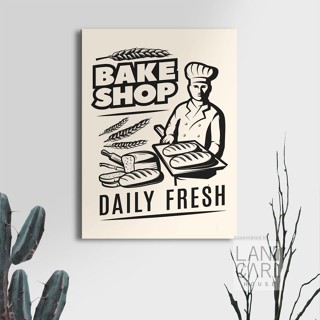 Hiasan DINDING 裝飾 Resto Bakery Cafe 麵包無框復古復古壁掛