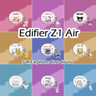 EDIFIER 【imamura】適用於漫步者Z1 Air Case 簡約透明卡通圖案軟矽膠耳機套外殼保護套