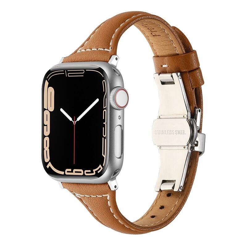 皮革錶帶手鍊兼容 Apple watch ultra 2 49mm 45mm 41mm 44mm 40mm 42mm 3