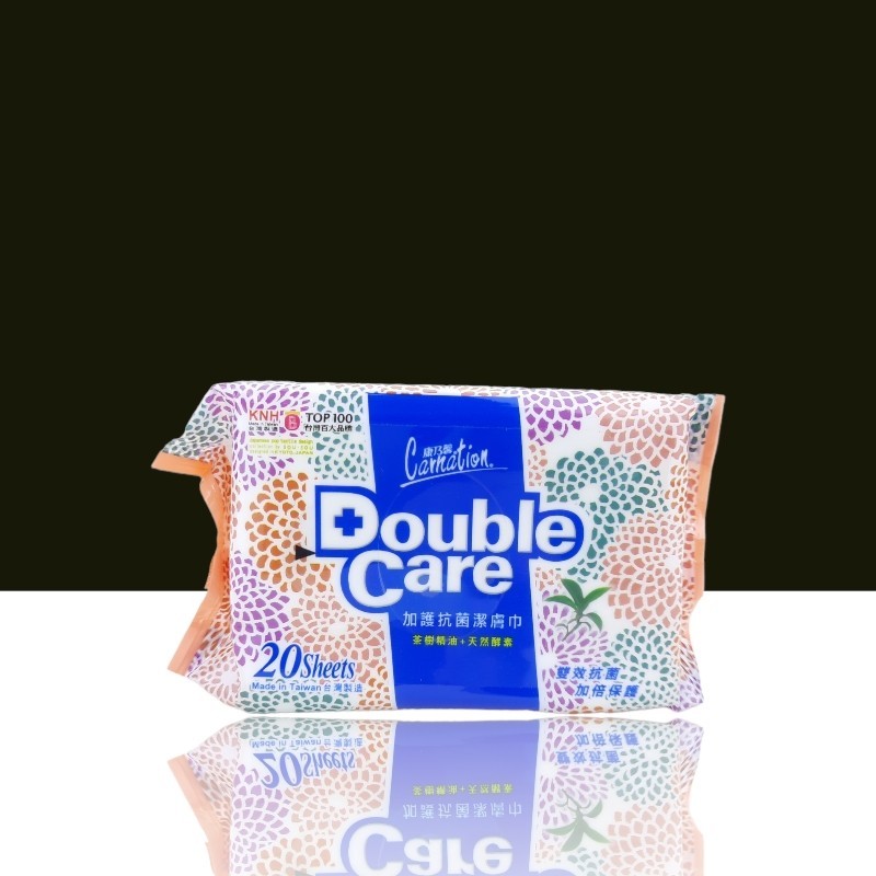 康乃馨 潔膚巾 20抽 濕紙巾 茶樹精油