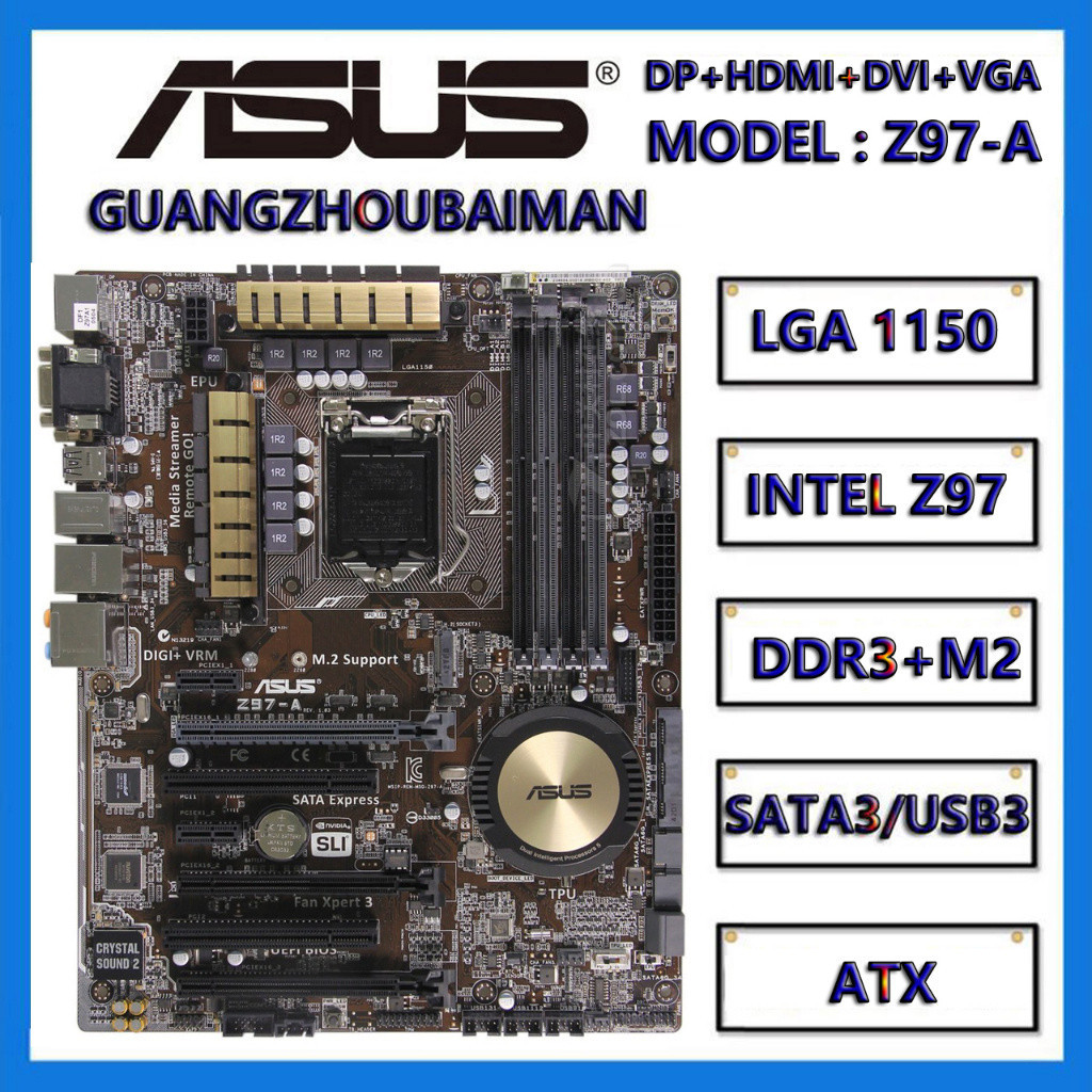 二手華碩 z97-a z97-C z97-K R2.0 z97-E z97-K/USB 3.4 lga 1150 主板