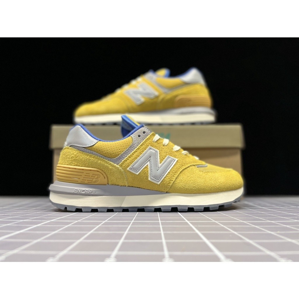 2024^^ 紐巴倫 Bodega x New balance 574 Legacy 時尚復古休閒跑鞋男女通用黃色