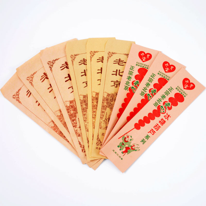 現貨【糖葫蘆包裝】老北京 冰糖葫蘆袋子 糖葫蘆包裝袋 牛皮紙加厚 訂製 淋膜 糖葫蘆紙袋