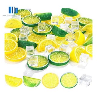 人造檸檬片塊清除冰檸檬塊水果冰模型