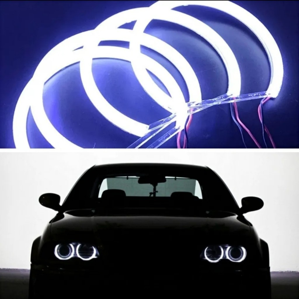 【現貨 天使眼】BMW E38 E39 E46 E60 E71大燈改裝COB LED水晶光導天使眼套裝