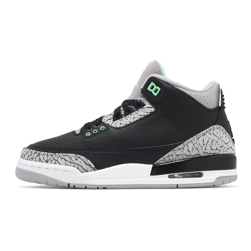 Nike Air Jordan 3 Retro GS 大童 女鞋 黑綠 爆裂紋 AJ3 [ACS] DM0967-031