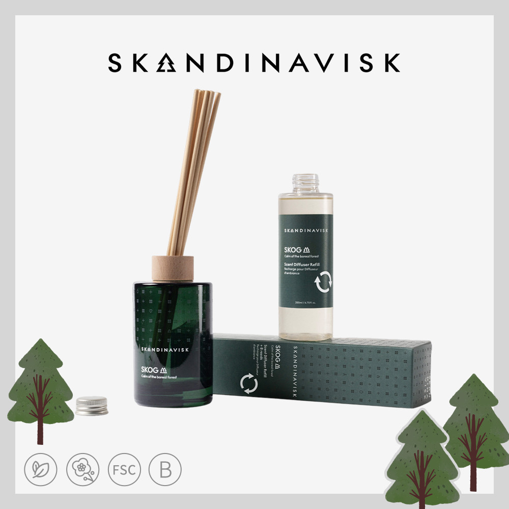 Skandinavisk｜新版包裝! 擴香200ml/補充瓶 - SKOG 挪威森林