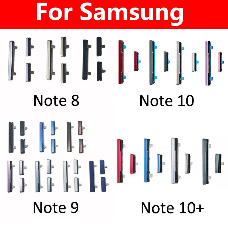 SAMSUNG 全新手機電源音量側按鈕鍵適用於三星 Galaxy Note 7 8 9 10 Plus 外部音量按鈕 +