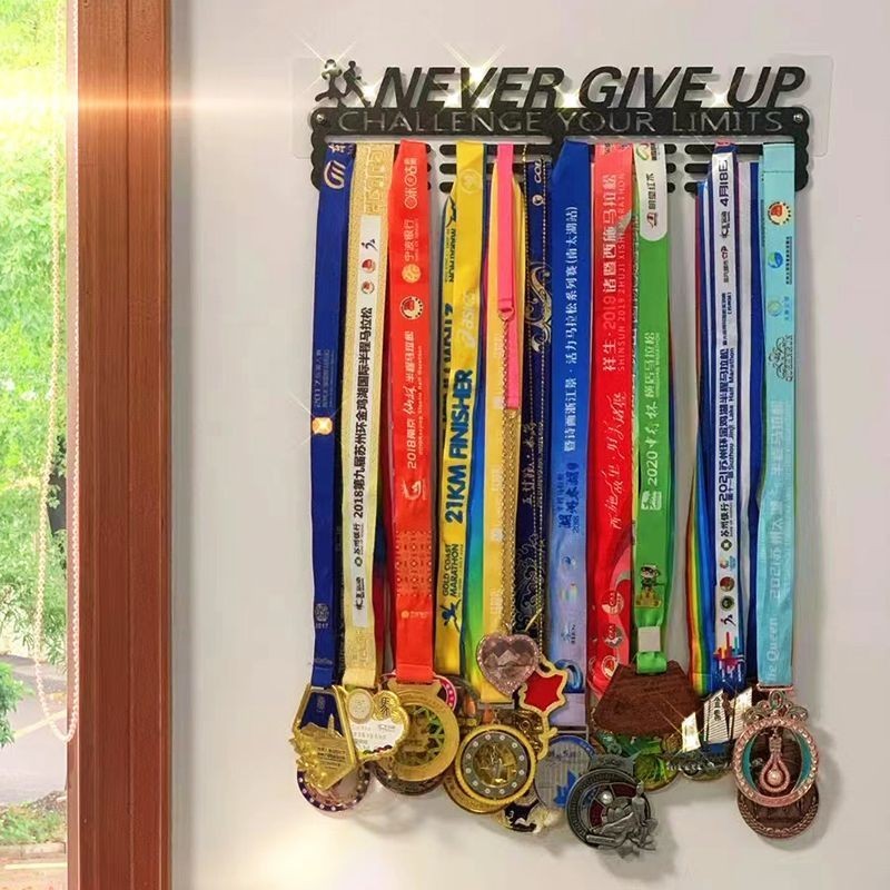 現貨✌獎牌展示架✌ 金屬獎牌掛馬拉松掛的展示架牆壁運動跑步體育獎牌裝飾掛架可訂製