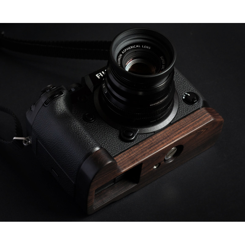 【光影原創】相機手柄 工作室原創設計 黑檀木手柄 適用於富士 XH1 超皮套細節恰好搭配