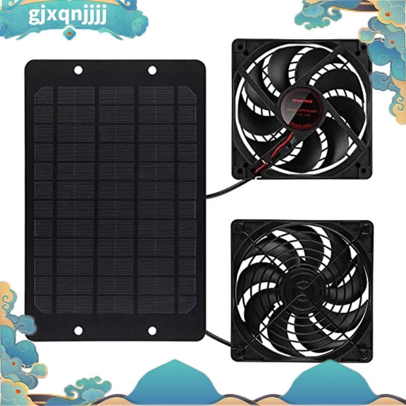 太陽能電池板風扇套件,10w 12V 太陽能風扇戶外防水,便攜式換氣扇排氣扇,帶 2M 長電纜 gjxqnjjjj