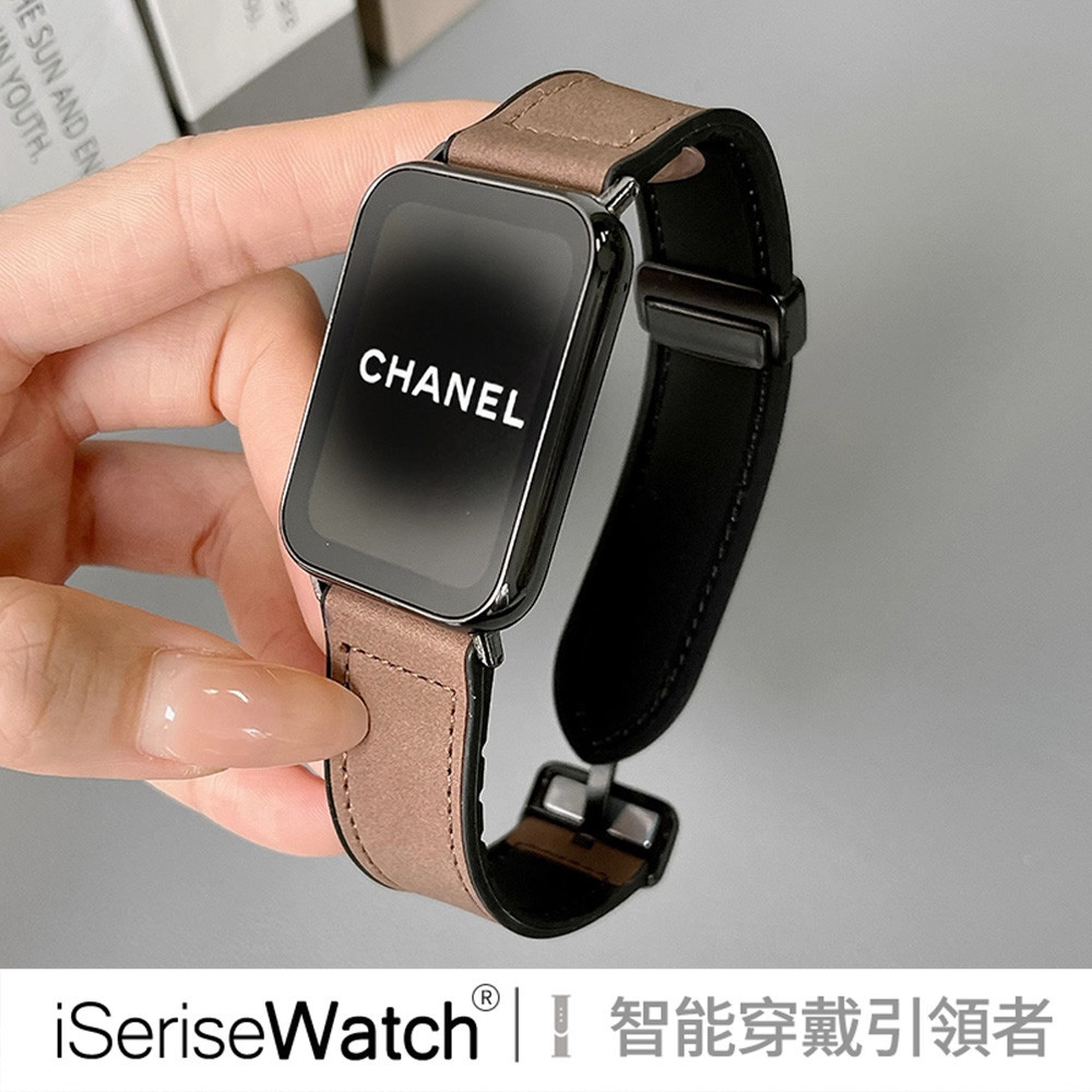 小米手環8 Pro 錶帶 Redmi Watch 4 錶帶真皮革折疊磁吸男女腕帶 Xiaomi 小米 替換錶帶 紅米手錶
