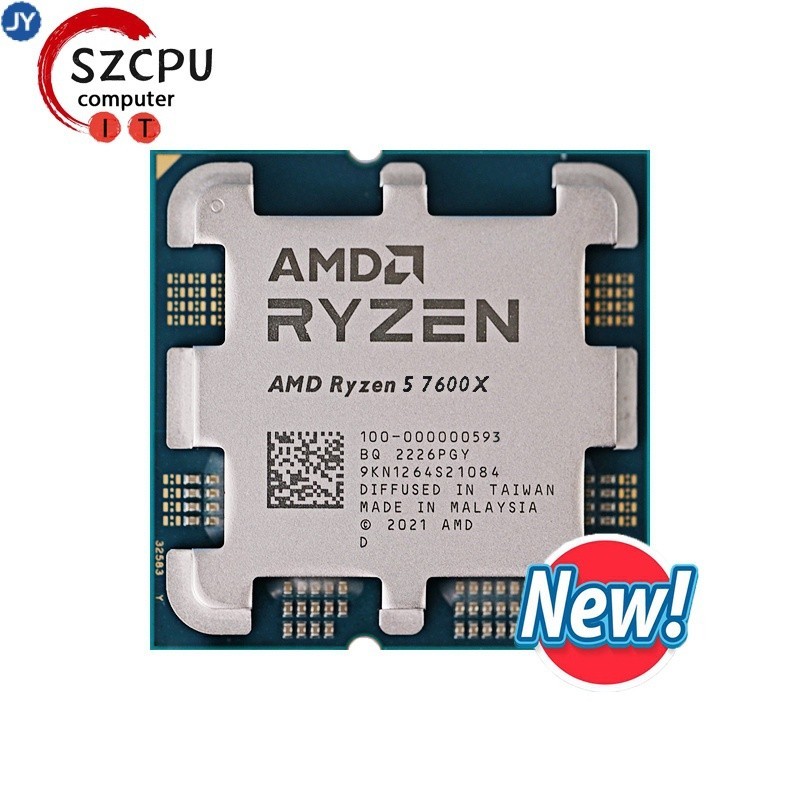 【現貨】AMD Ryzen 5 7600x R5 7600x 4.7 GHz 6核12線程CPU處理器5nm L3=32