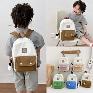 【BOBO】幼兒園書包兒童簡約拼色卡通後背包2-4歲3男女寶寶入園洋氣小背包 兒童後背包